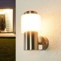 Udendørs væglampen Roxy i rustfrit stål med LED’er